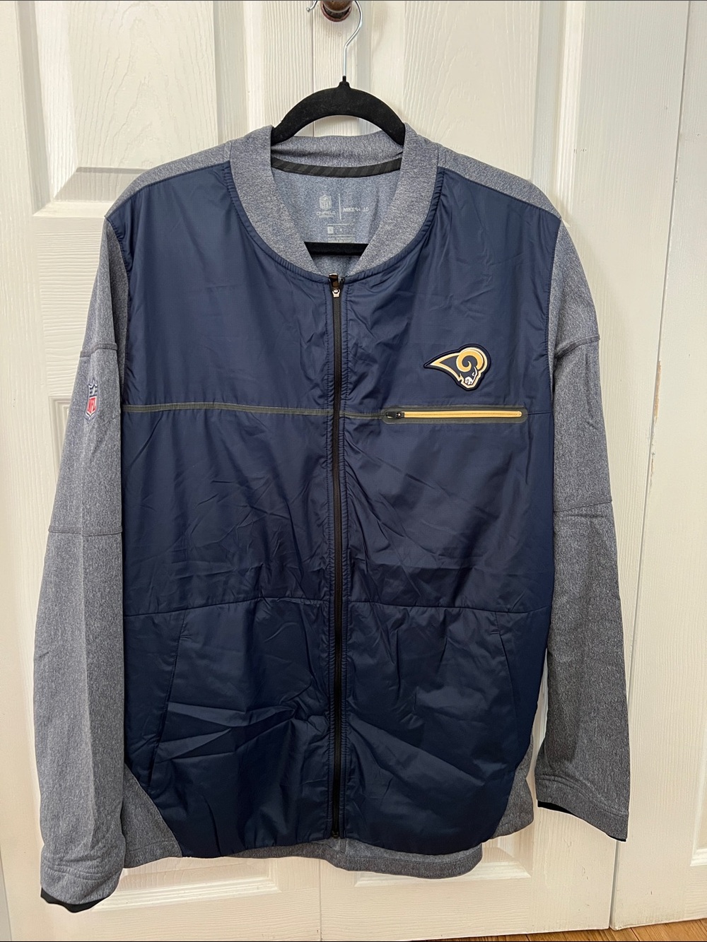 Vintage Los Angeles Rams Men's Navy Bomber Jacket